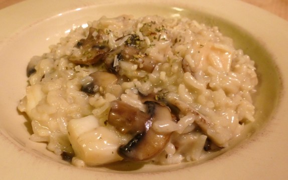 Risotto with Mushrooms and Scallops