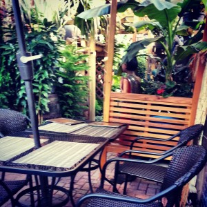 The outdoor seating area at Nicky's Thai Kitchen, Pittsburgh